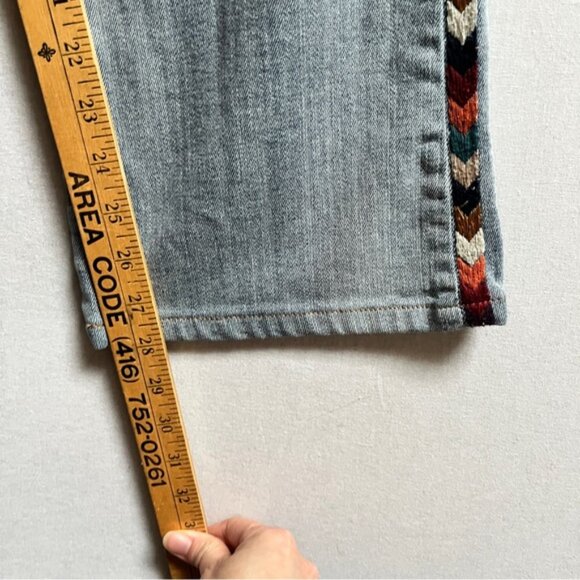 DRIFTWOOD Gray Straight Leg Jeans with Embroidered Detail - Picture 12 of 16